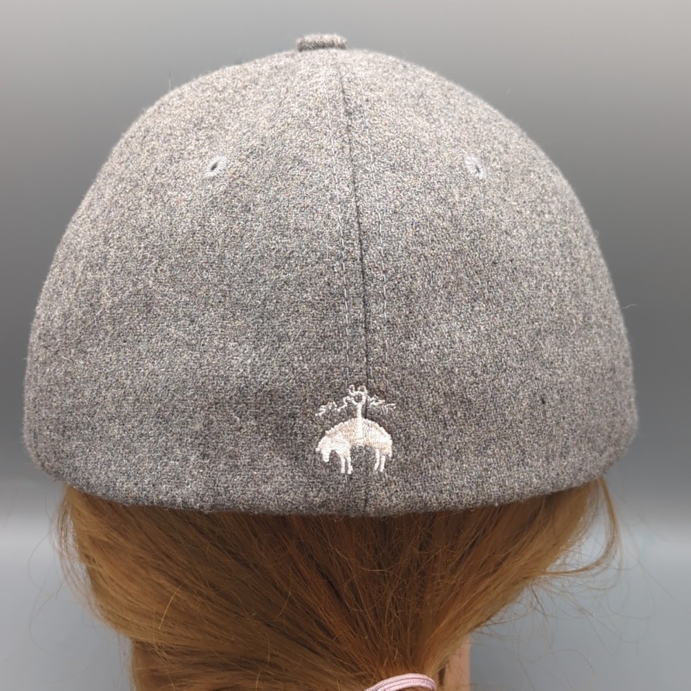 Brooks Brothers Baseball Cap L/XL Fitted Hat Gray Wool Blend Curved Bill - Picture 4 of 10